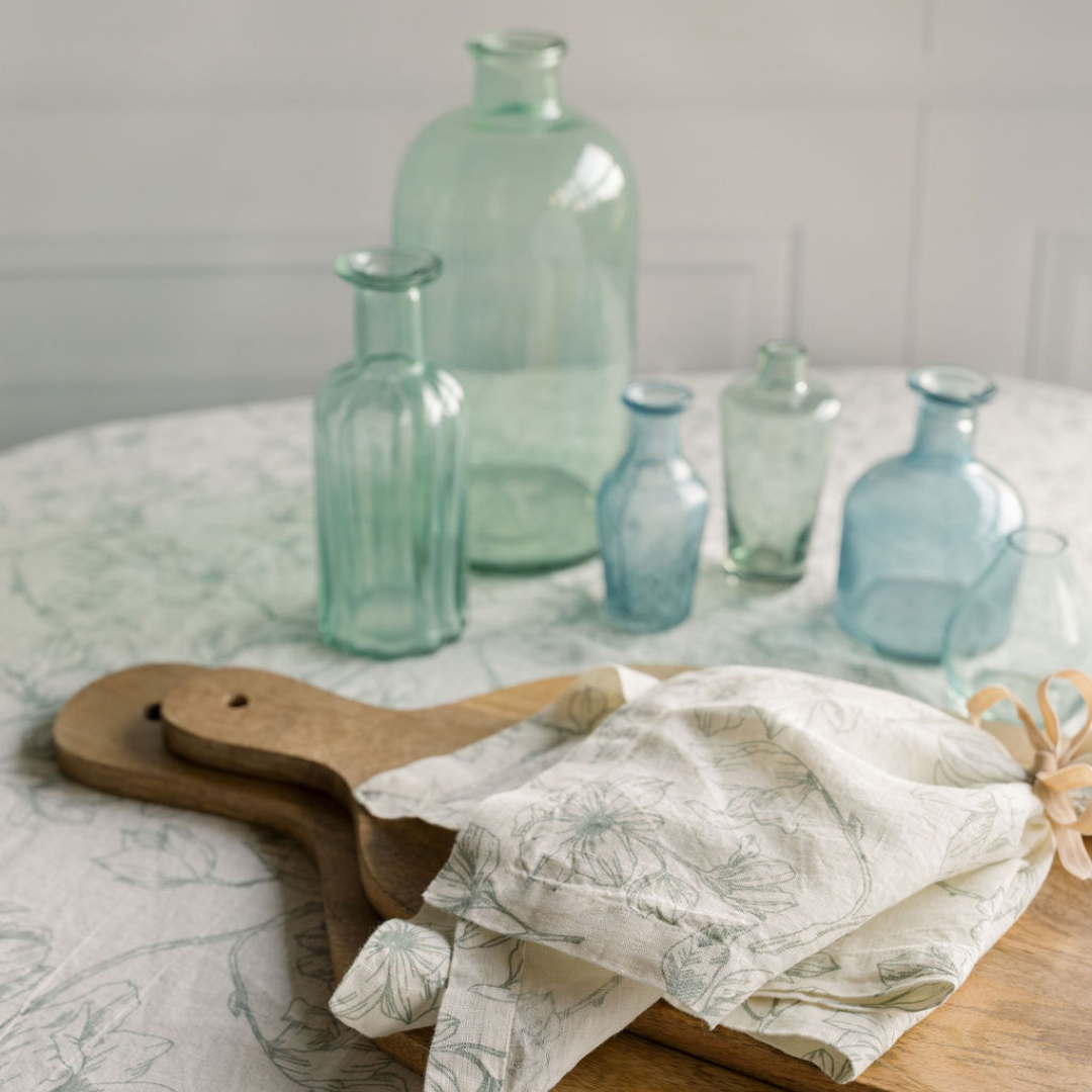 Grey and Green Lilies Napkins