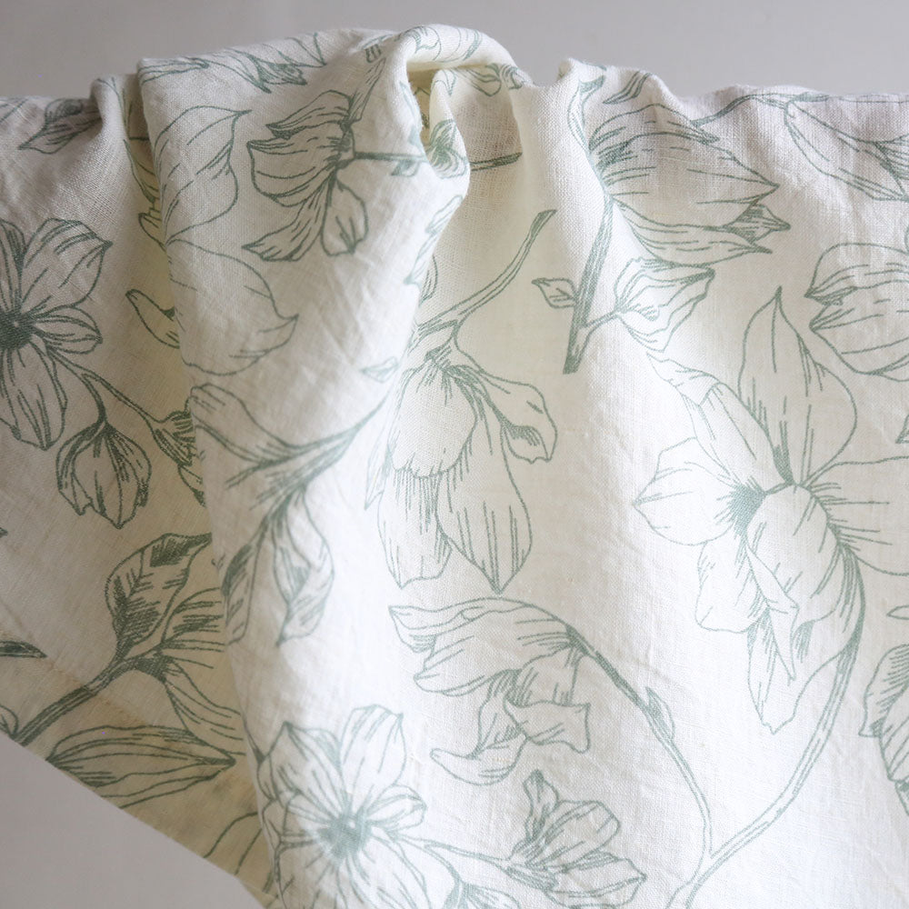 Grey and Green Lilies Napkins